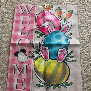 Brand new welcome Easter holiday  garden flag double sided